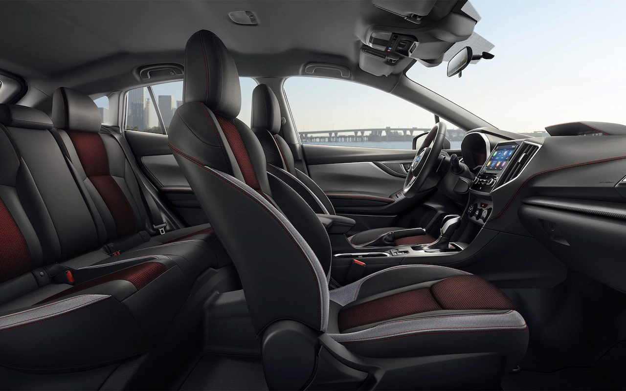 Interior of 2022 Impreza Premium 5 door with Black Sport Cloth