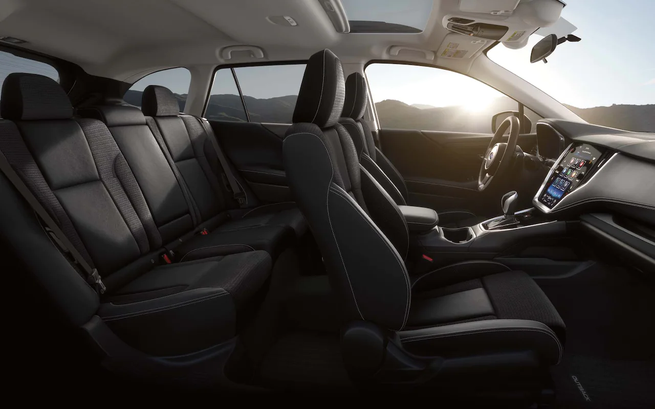 2022 Subaru Outback Premium with Slate Black Cloth interior.
